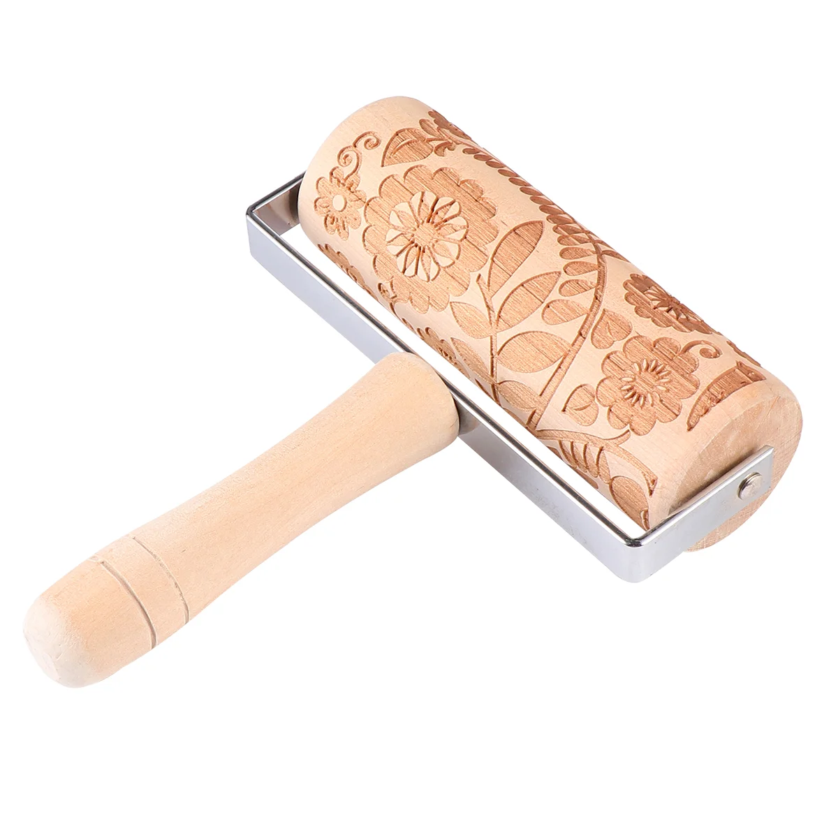 

Roller Rolling Pin Wood Fondant Pastry Tools Bakery Kitchen Pizza Pie Christmas Lattice Doughembossing Engraved Decor