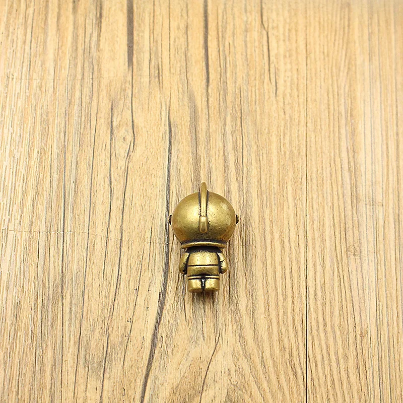 Твердая латунь мультяшный маленький медный человечек металлическая фигурка