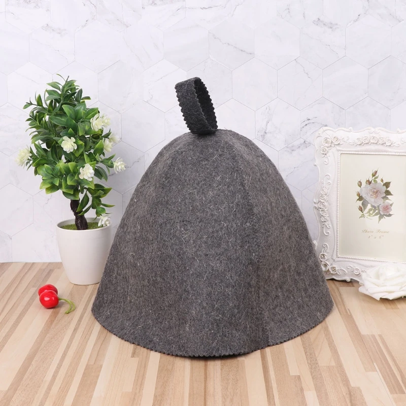 

Wool Felt Sauna Hat Wall Hanging Space Saving Reusable Shower Cap for Home Bathroom House Bathing Accessories Supplies