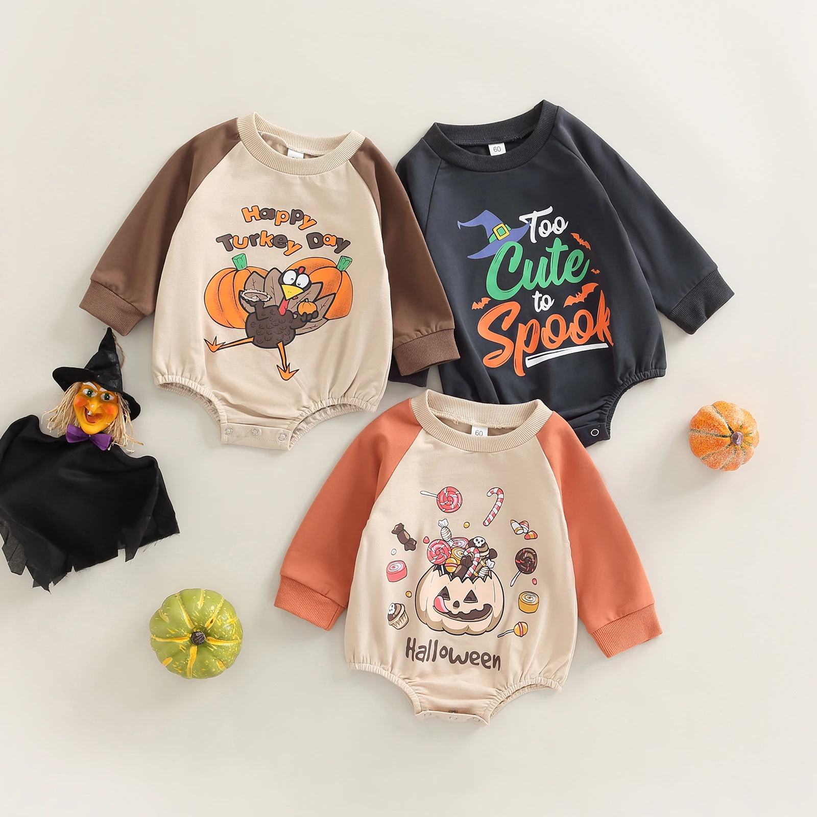 

Детский хлопковый комбинезон, на пуговицах, с буквенным принтом