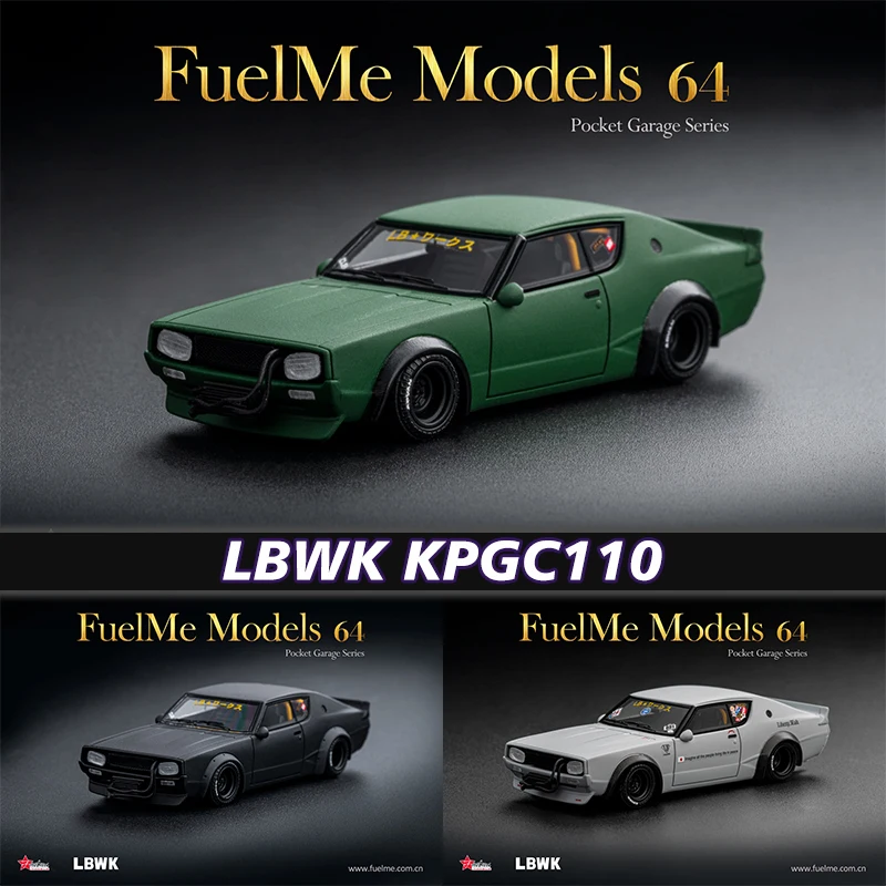 

FuelMe 1:64 LBWK Skyline GTR KPGC110 Resin Diorama Car Model Collection Miniature Carros Toys In Stock