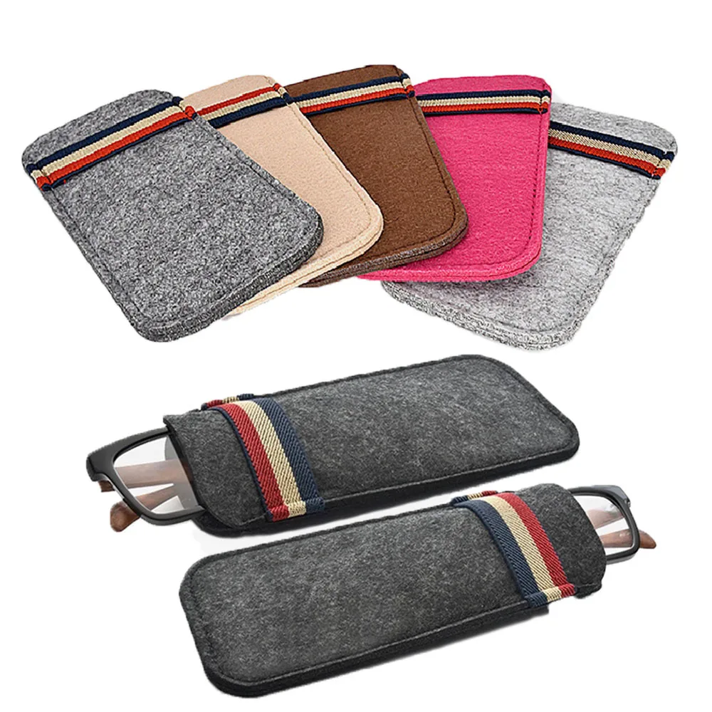 

Felt Sunglasses Storage Bags For Men Women Colorful Candy Eyeglasses Box Soft Bag Accessoires