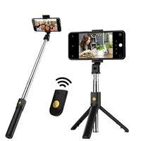 3 in 1 wireless bluetooth selfie stick for iphoneandroid foldable handheld monopod shutter remote extendable tripod