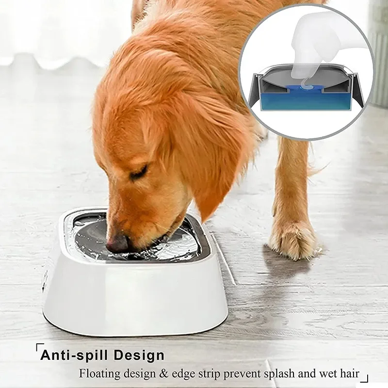 

Portable Dog Cat Slow Bowl Fountain Floating Water Drinker Pet Not Wet Mouth Splash Not Sprinkler Water Dispenser Dog Supplies