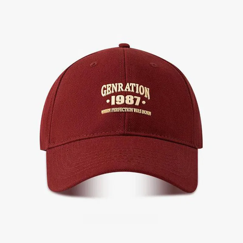

1987 Big Size Baseball Caps For Men Women Cotton Soft Top Trucker Hat Letter Embroidered Hip Hop Cap Snap Back Gorra Dad Hats