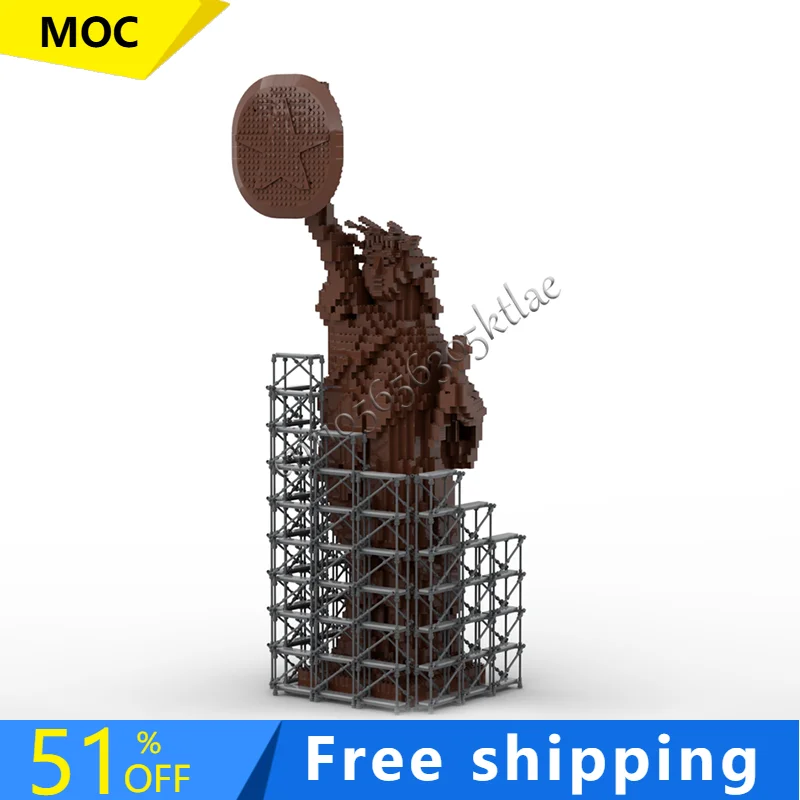 Фото Популярные 4316 шт. MOC, роскошная статуя Свободы, модульная модель, архитектурный строительный блок, сделай сам, образовательная сборка, детские игрушки, подарки №1