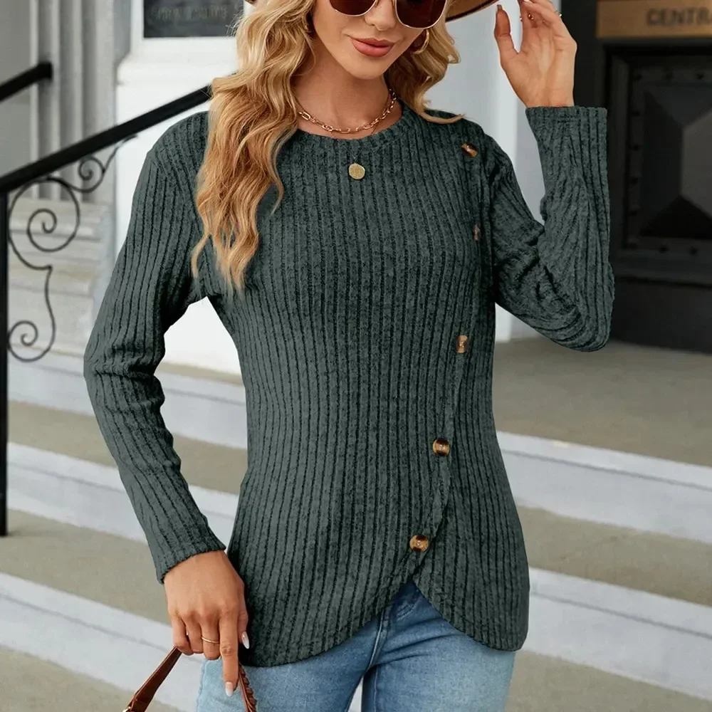 Женский свитер вязаная одежда Популярная Корейская женская вязаные пуловеры для