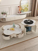 luxury modern petal tea table with high end sense of design special shaped rock table combination