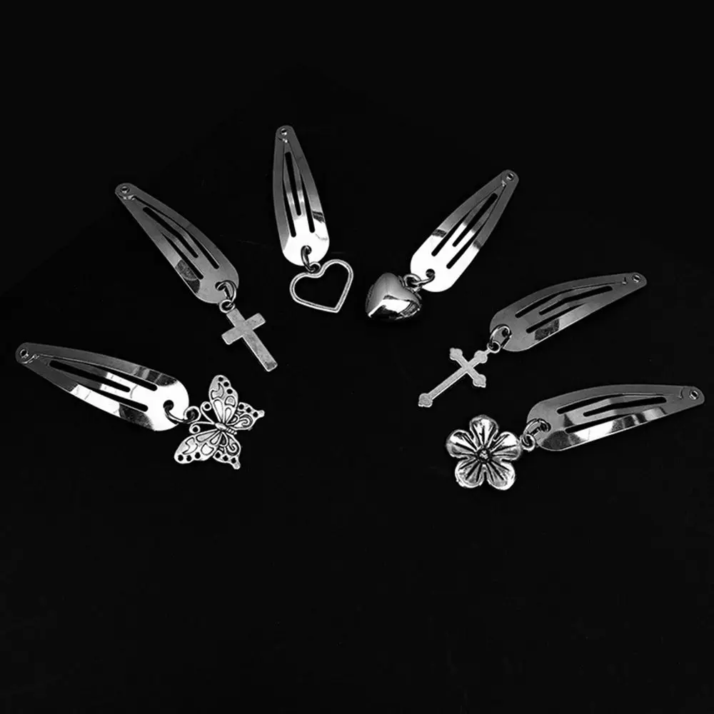 

Pet Side Clip Bear Toy BB Clip Alloy Punk Hair Clip Cool Cross Barrette Korean Style Hairpin Women Hair Accessories