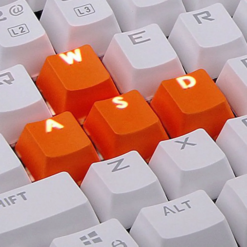 

Orange 9 Keys PBT Backlit Translucent Keycaps for Cherry MX Mechanical Keyboard Keycaps Espanol