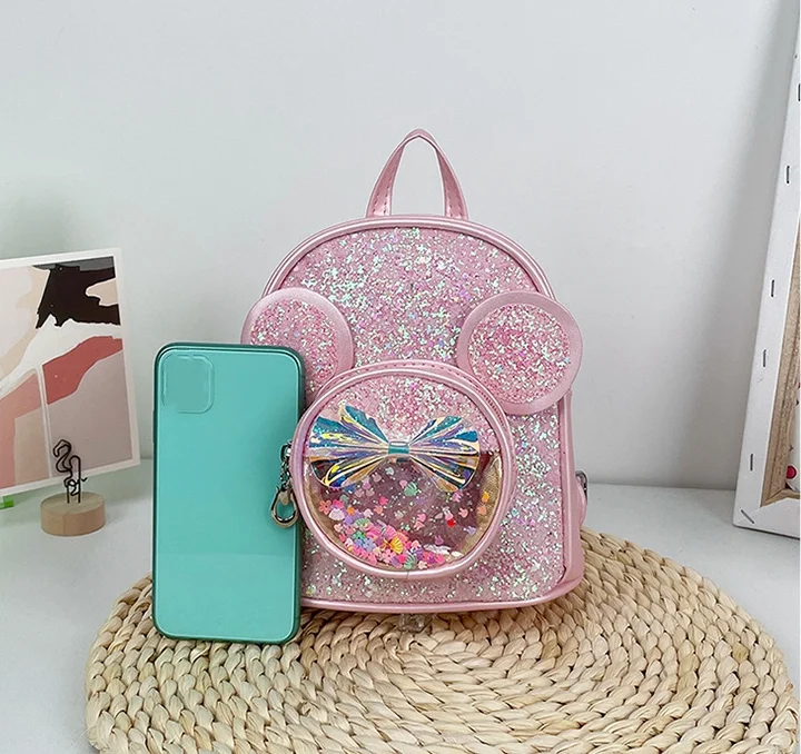 Детский модный рюкзак с блестками милая сумка через плечо в стиле принцессы