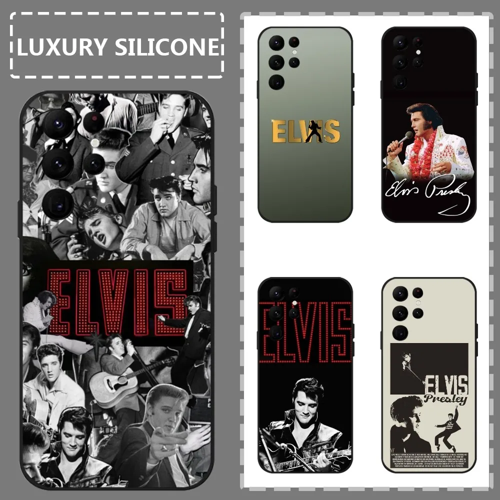 E-ElviS P-Presley Singer Phone Case For Samsung Galaxy S24 Ultra S22 S23 S21 S20 5G Protective Silicone TPU Funda