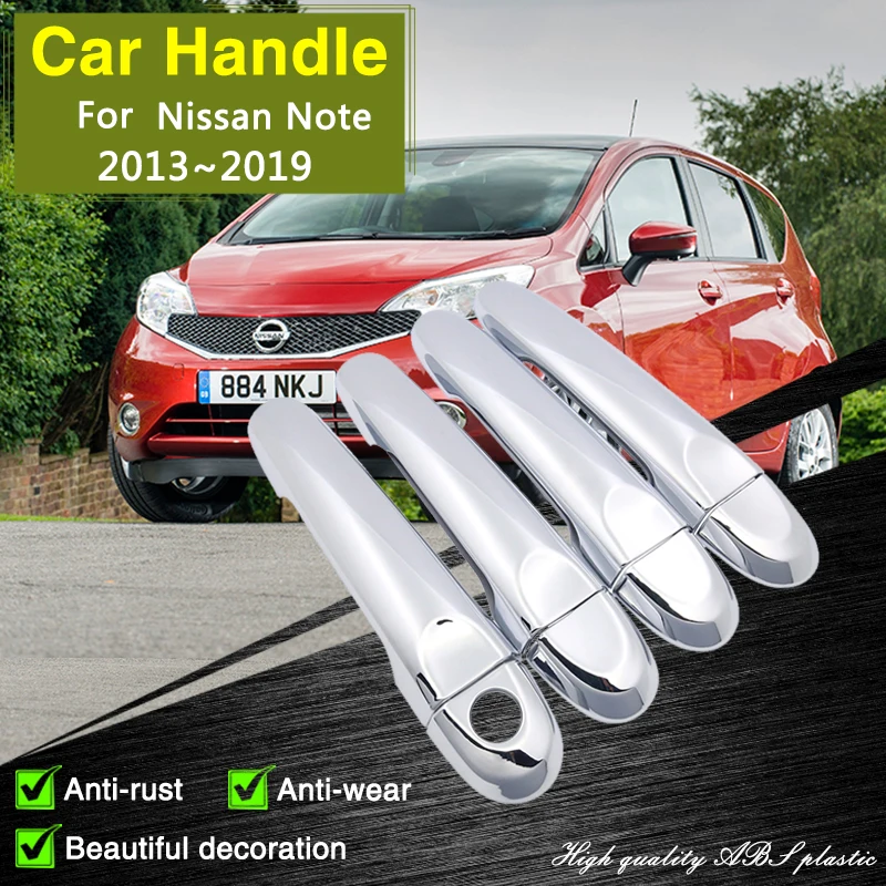 

Fit for Nissan Note E12 Versa Note 2013 2014 2015 2016 2017 2018 2019 Chrome Door Handle Cover Car Styling Accessories Stickers