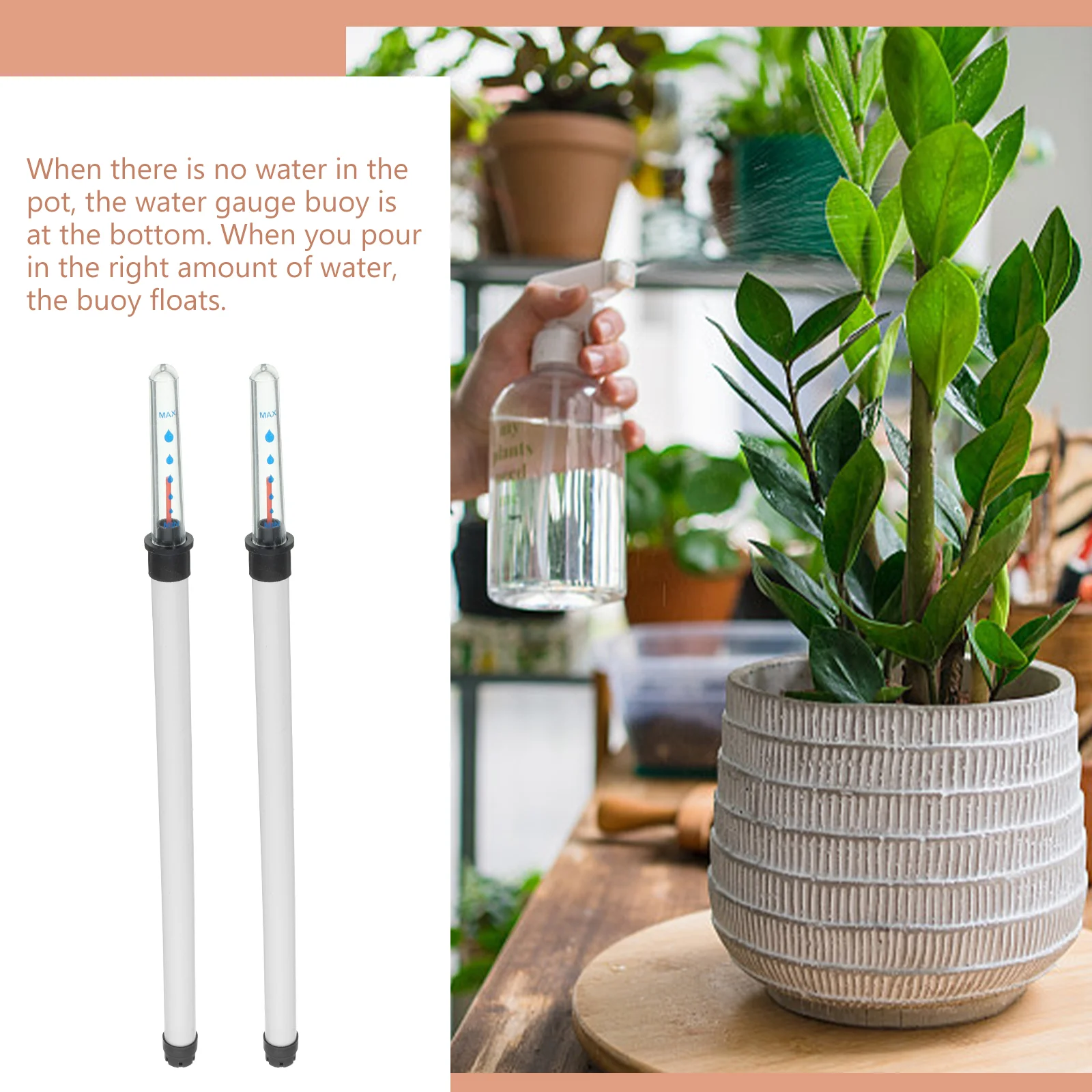 2 шт. индикатор уровня воды цветочный горшок глобус ареометр датчики для