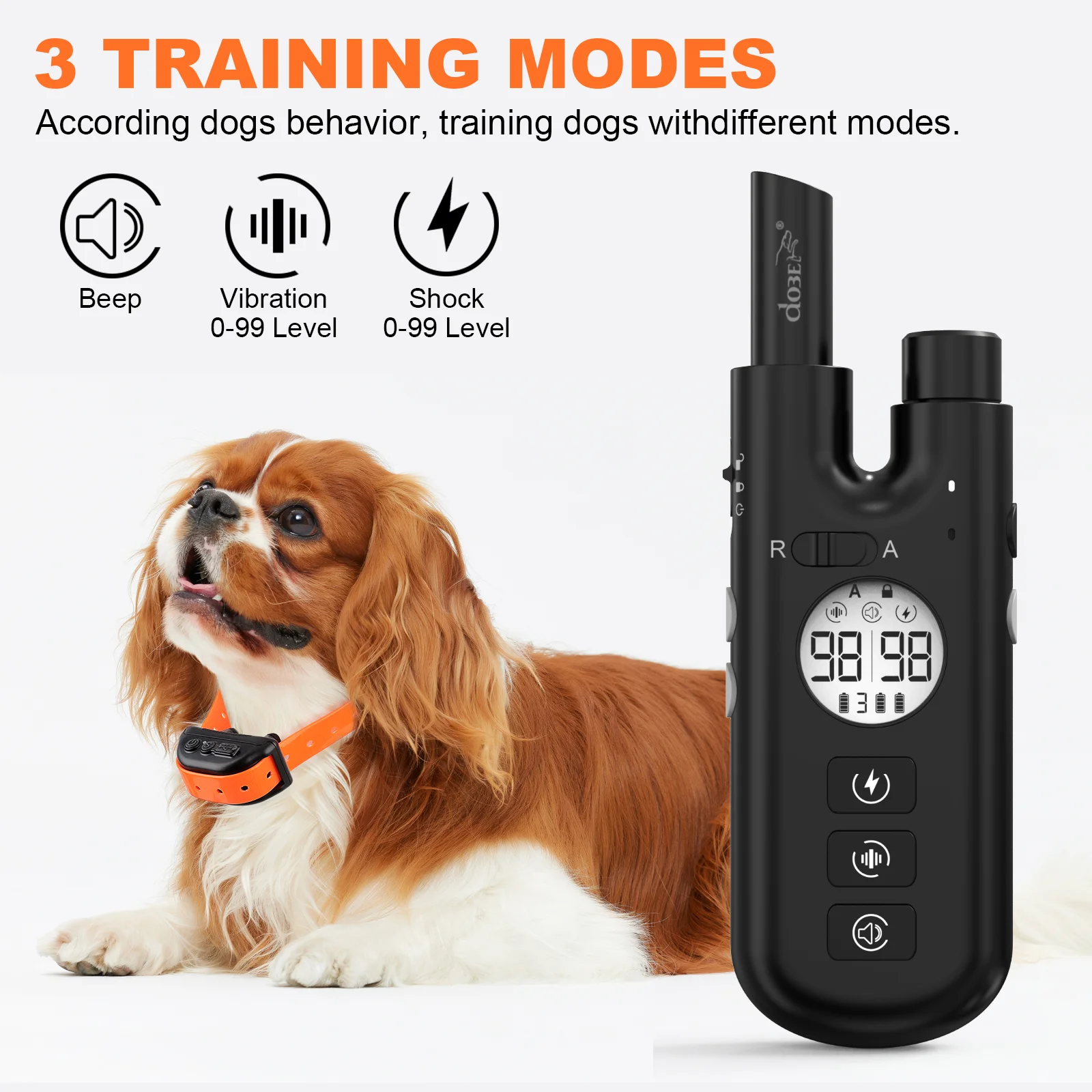 

New 800m Remote Dog Electric Training Bark Collar with Hunting Beeper Collar Dog Shock Vibration Sound IPX7 for Dogs Accessories