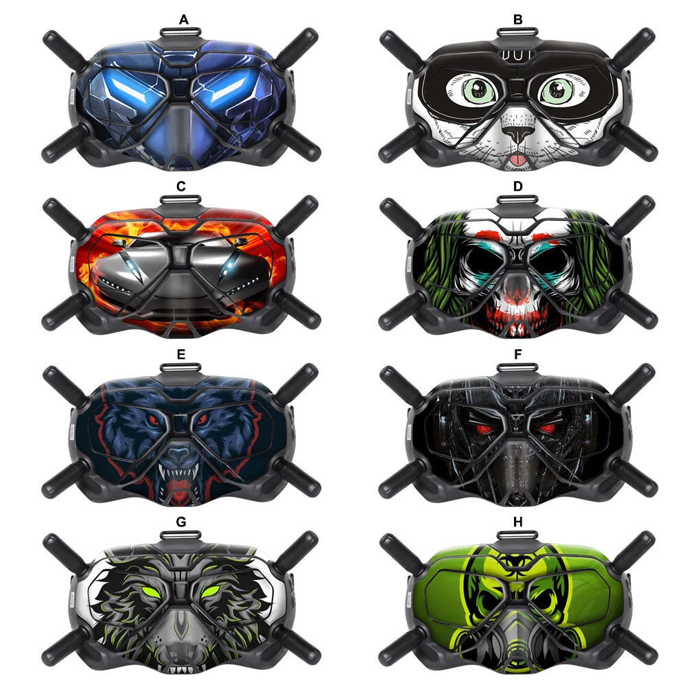 

Sunnylife Drone Goggle Decorative Sticker Removable Quadcopter Glasses PVC Decal Reusable Replacement for DJI FPV Type 7