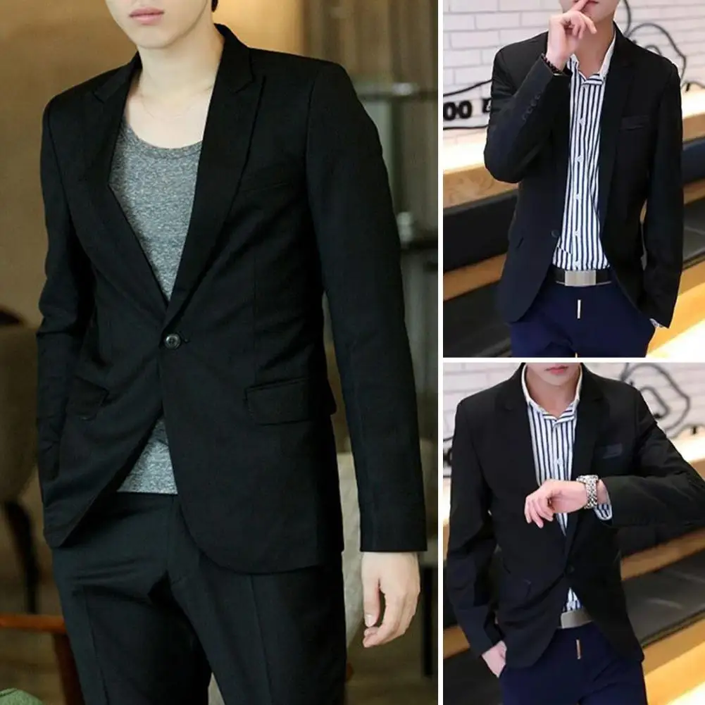 

Fashion Business Blazer Long Sleeve 3D Cutting Spring Autumn Solid Color Suit Jacket Outwear Suit Coat Office Clothing