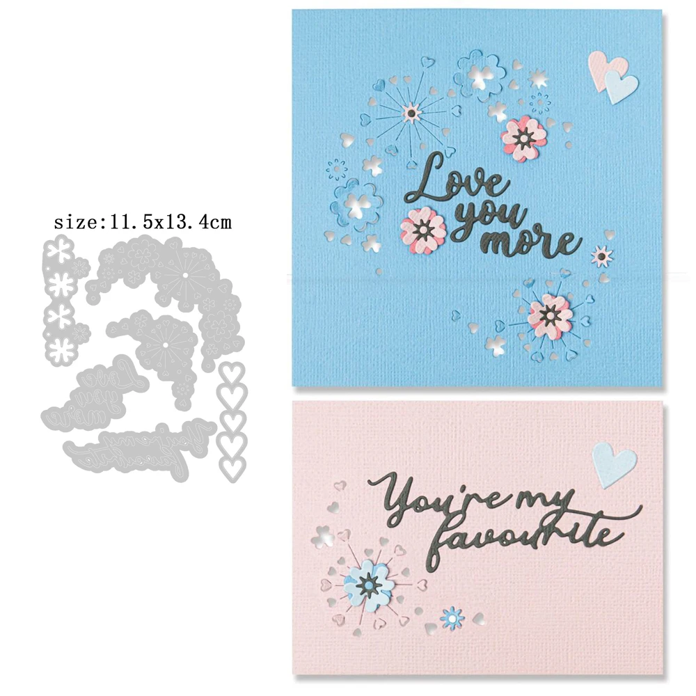 

Вырезанные металлические штампы на День святого Валентина для «сделай сам», скрапбукинг, декор для фотоальбома, тиснение, праздничные штам...