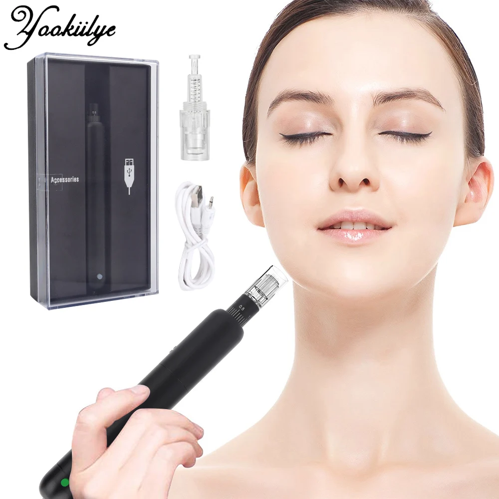 Беспроводной Ultima дермы ручка H3 + профессиональная электрическая микроигла лица