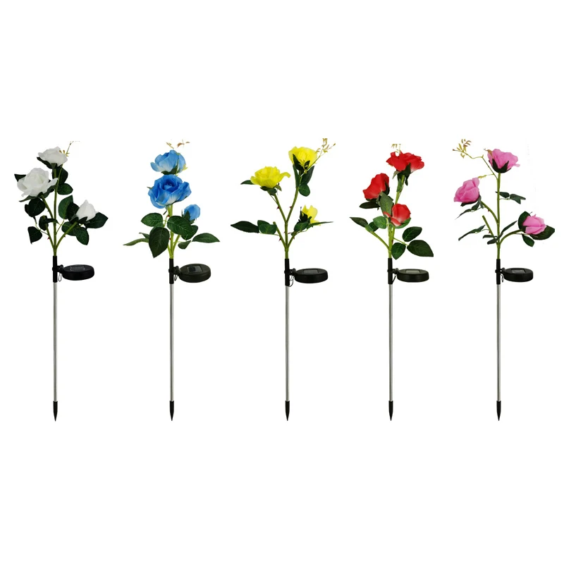 

Цветы, искусственная Солнечная лампа, искусственная лампа для сада, двора, газона, Ночной светильник, ландшафт, сад, украшение для дома, цветы