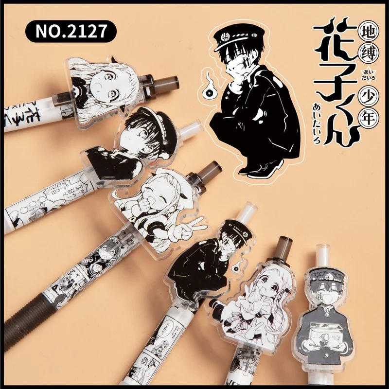 

36Pcs/set Anime Toilet-Bound Hanako-Kun Gel Pen Black 0.5mm Press Gel Pen Students GiftsPeripheral Writing Stationery