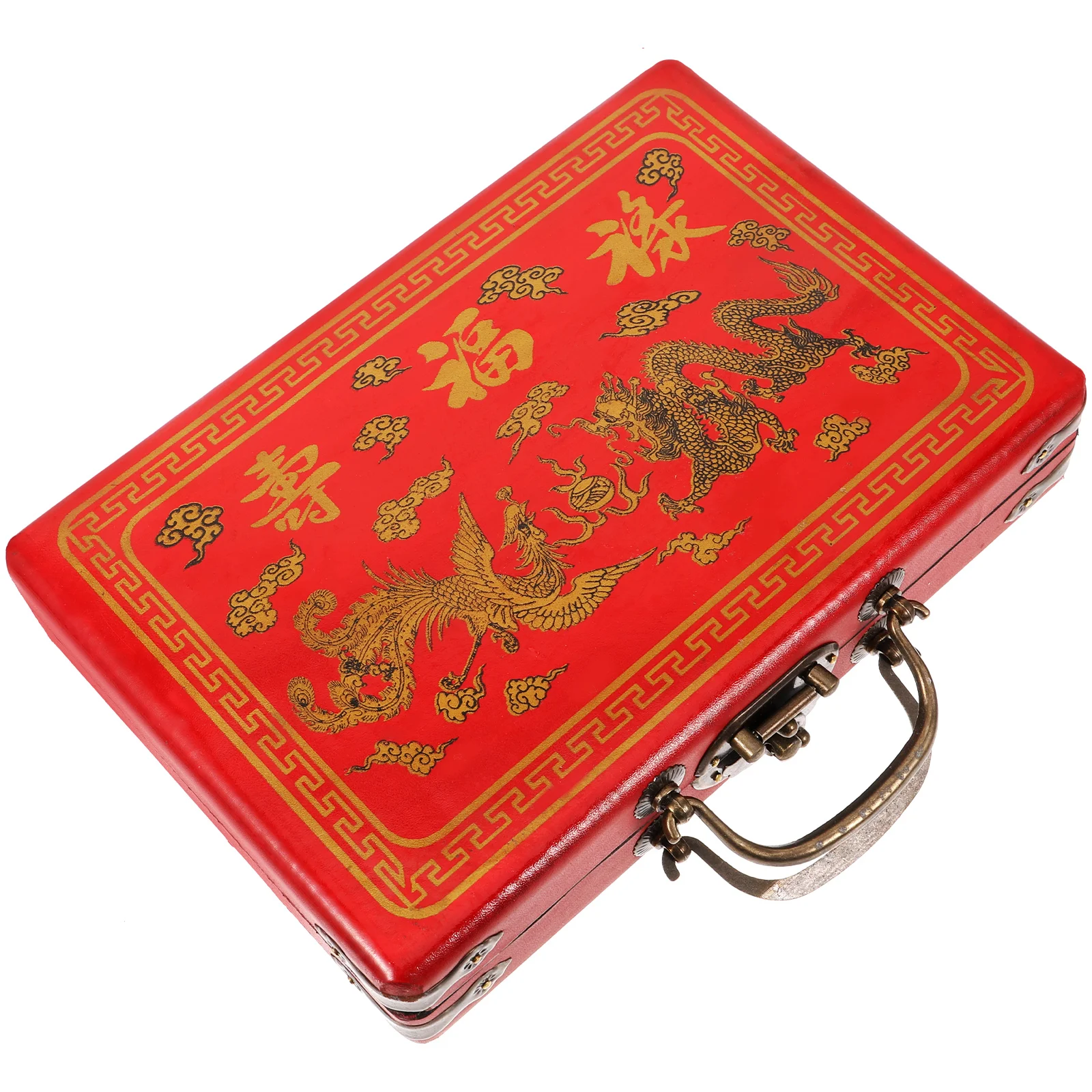 

Boxes for Gifts Household Storage Holder Portable Wooden Mahjong Case Container