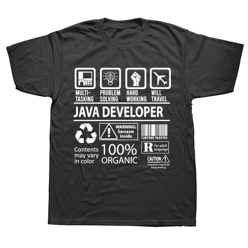 

Funny Hot Java Developer Java Programmer Computer Hello World Code Geek T Shirts Cotton Streetwear Short Sleeve Summer T-shirt