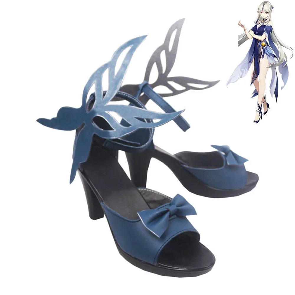 

Genshin Impact Keqing Orchid's Evening Gown Shoes Cosplay Women Boots