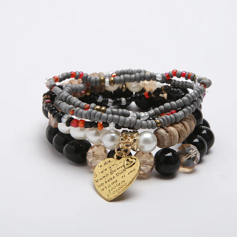 

New 2022 Bohemian Hand-woven Multi-layer Rice Bead Bracelet Bracelet