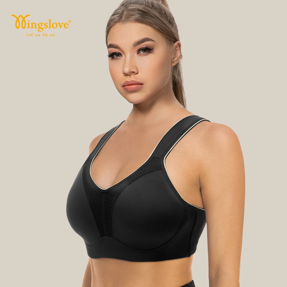 Women's Sports Bra Bounce Control Underwire Maximum Support High Impact Plus Size Sportwear Gym Training Running Vest Underwear