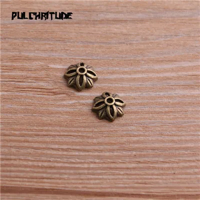 PULCHRITUDE Цинковый сплав двухцветные шармы-заглушки для бусин 60 шт.