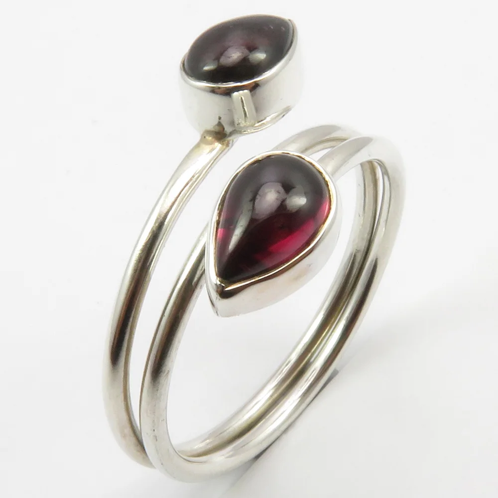 

Semi-precious Stone Flexible Ring Size 10 Fashion