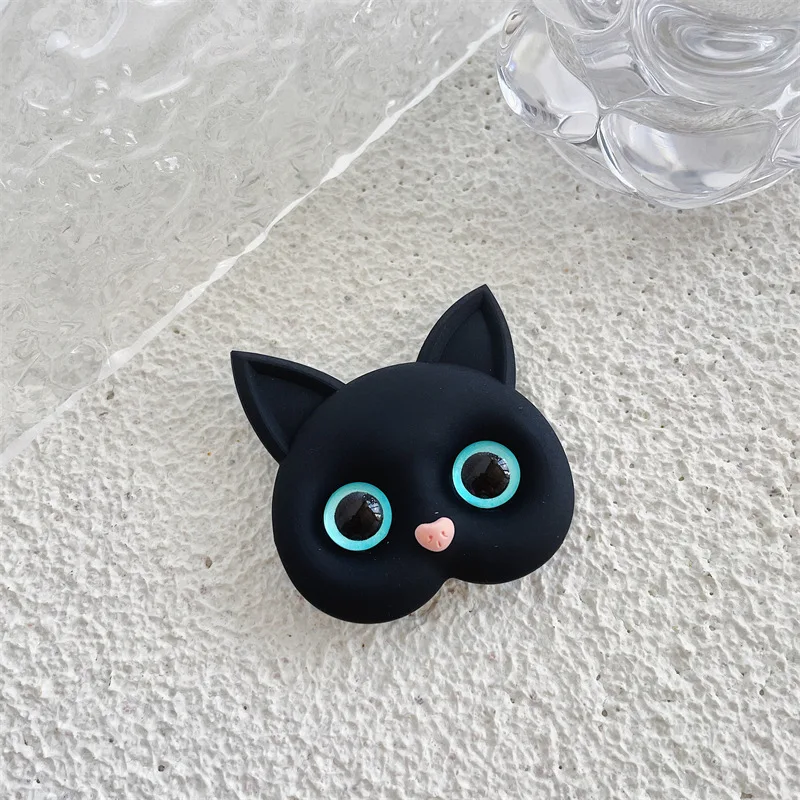 folding air sac finger holder for phone grip tok accessory 3d cat design cellphone stand for iphone mobile accessories support free global shipping