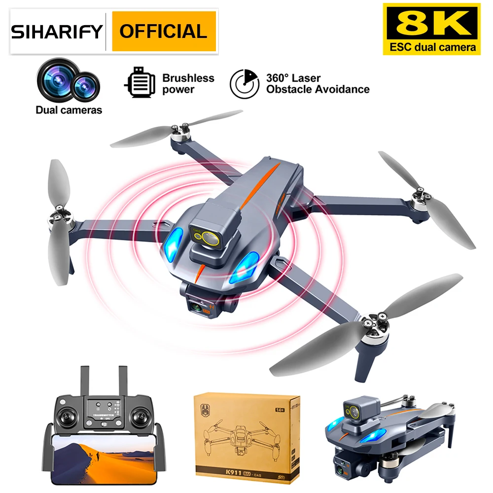 

2023 New GPS Drone 4K Professional Obstacle Avoidance 8K ESC Dual HD Camera Brushles Motor Foldable Quadcopter RC Distance 1200M