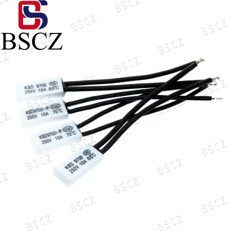 

2pcs KSD9700 9700 Thermal protector 40c-150c（Normally open） 10A/250V ceramic Temperature control switch