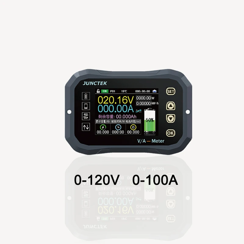 KG110F DC 0-120V 100A Battery Capacity Tester Voltage Current Meter Battery  Monitor Indicator 12V 36V 48V 60V Coulomb Meter