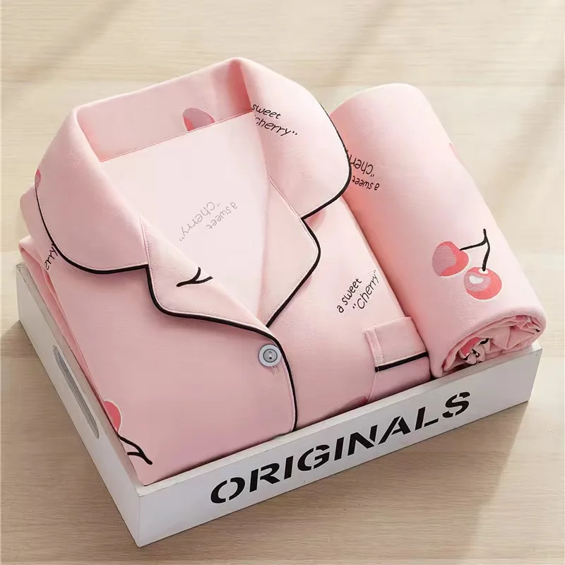 

Домашняя одежда для женщин, милые пижамы для женщин с фруктовым принтом, пижама Mujer Invierno, комплект одежды для сна, домашняя одежда, пижама Fem ...