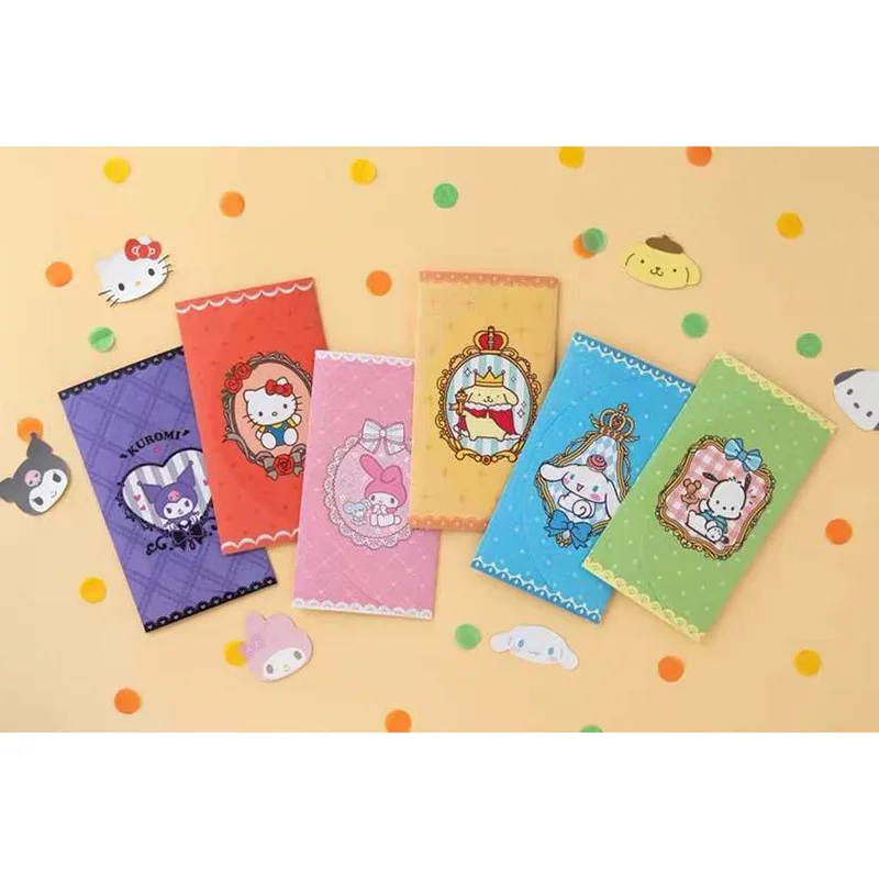 

Sanrio Jade Dog Melody Kuromi Guka Decorative Sticker Set Ticket Clip Cartoon Hand Account Sticker DIY Toy Kawaii Gift