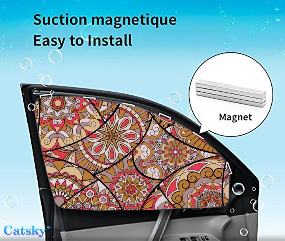 

4 Pieces Privacy Car Window Sun Shades Magnetic Blackout Car Window Covers Car Curtains Car Window Sun Shades Covers Auto