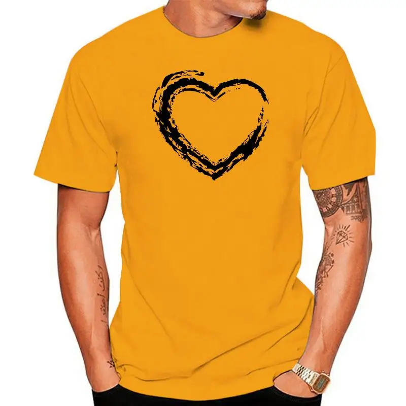 

2022 New Summer Heart Graphic Print T-shirt Women Harajuku Aesthetic Korean Style Tshirt Streetwear Yellow Tops Female T Shirt