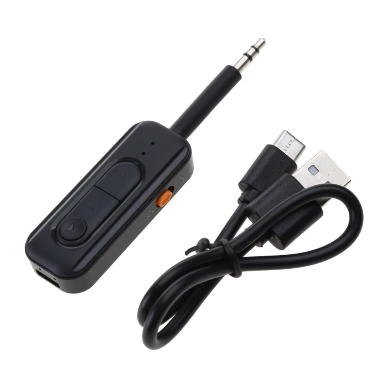 

Car AUX Bluetooth-compatible 5.2 Adapter 3.5mm-Jack Wireless Receiver Handsfree with Mic For Headphone Transmitter E65C