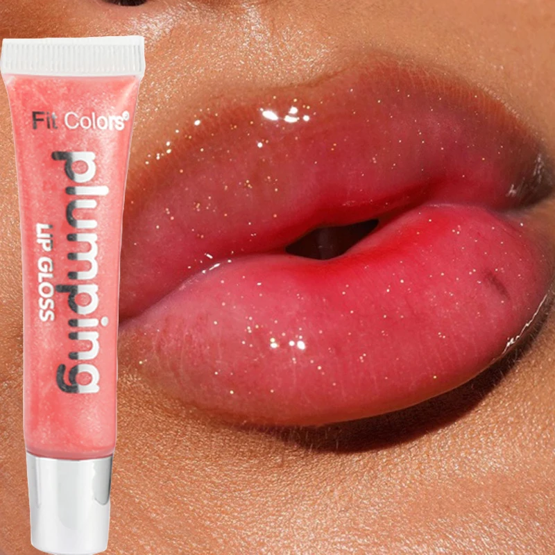 

8 Colors Moisturizing Glitter Plumping Lip Gloss Jelly Liquid Lipsticks Long Lasting Makeup Transparent Lips Tint Oil Cosmetic