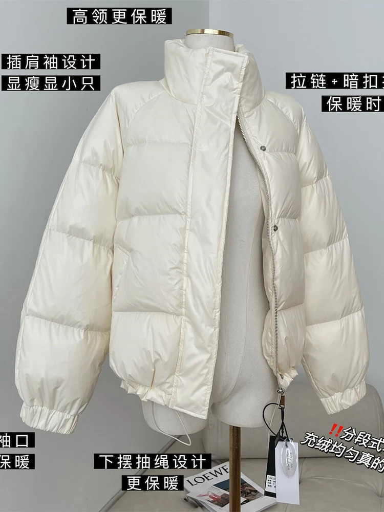 Женская черная готическая куртка-парка с высоким воротником и длинными рукавами