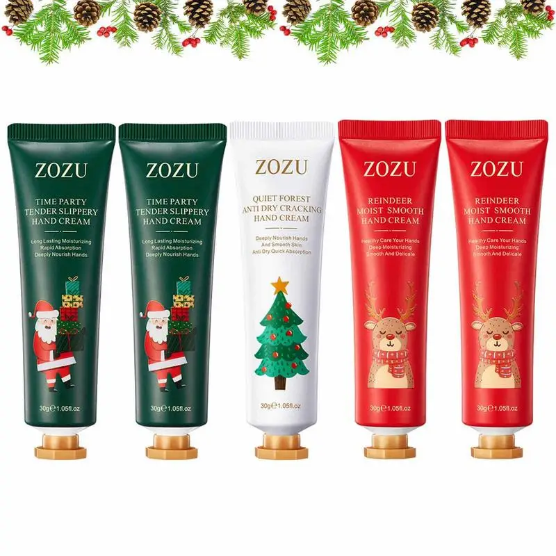 Set 5 Pieces Hand Lotion Travel Size Hand Cream For Dry Crac