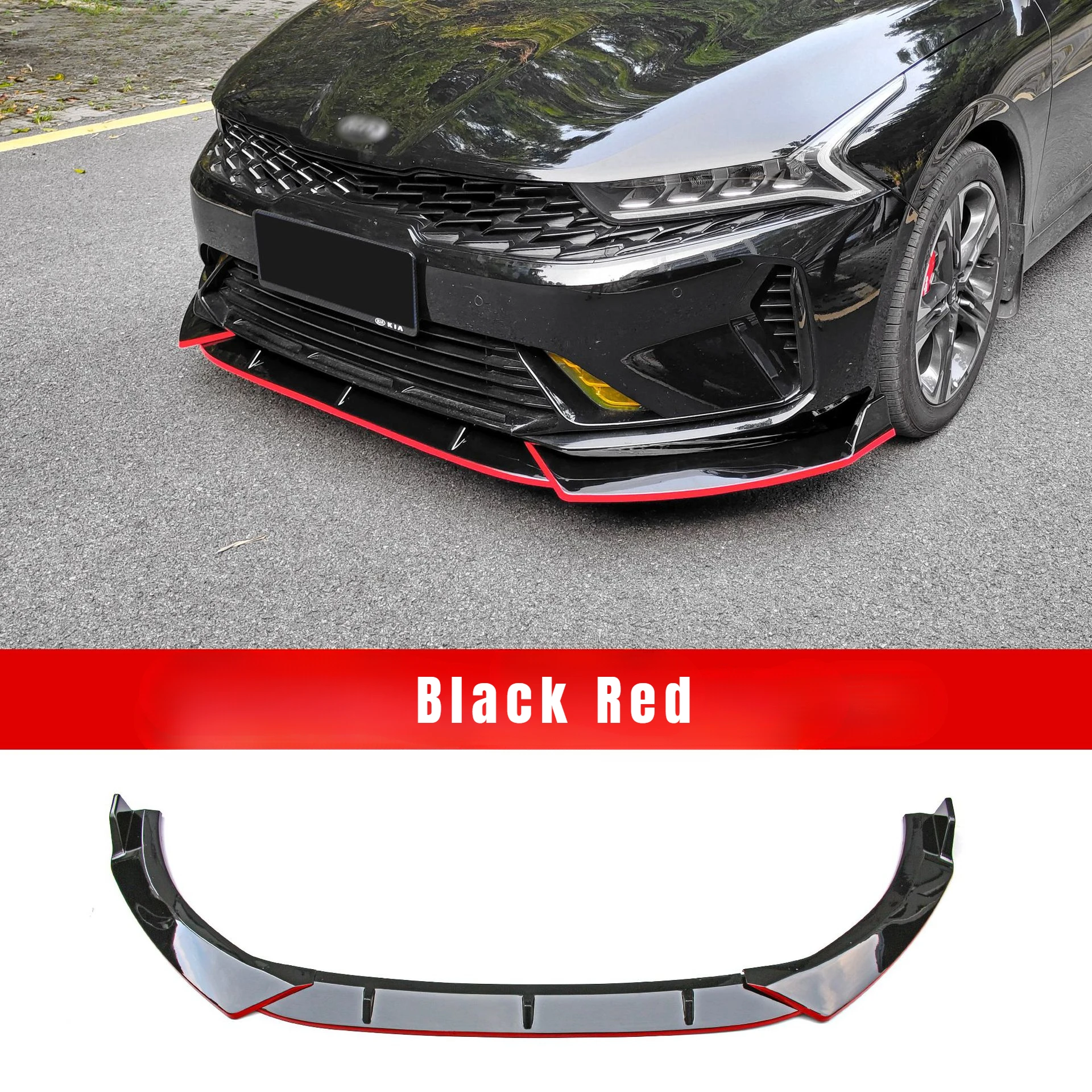 Фото Передний бампер автомобиля, сплиттер, спойлер для губ для Kia K5 2020-2021, комплекты кузова для подбородка, диффузор, защита, автомодификация, украшение №4
