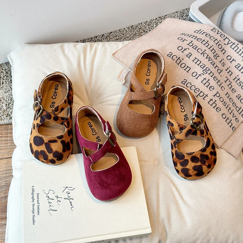 Осенние Мокасины Без Шнуровки Для Девочек С Перекрестными Ремнями. Детская Обувь