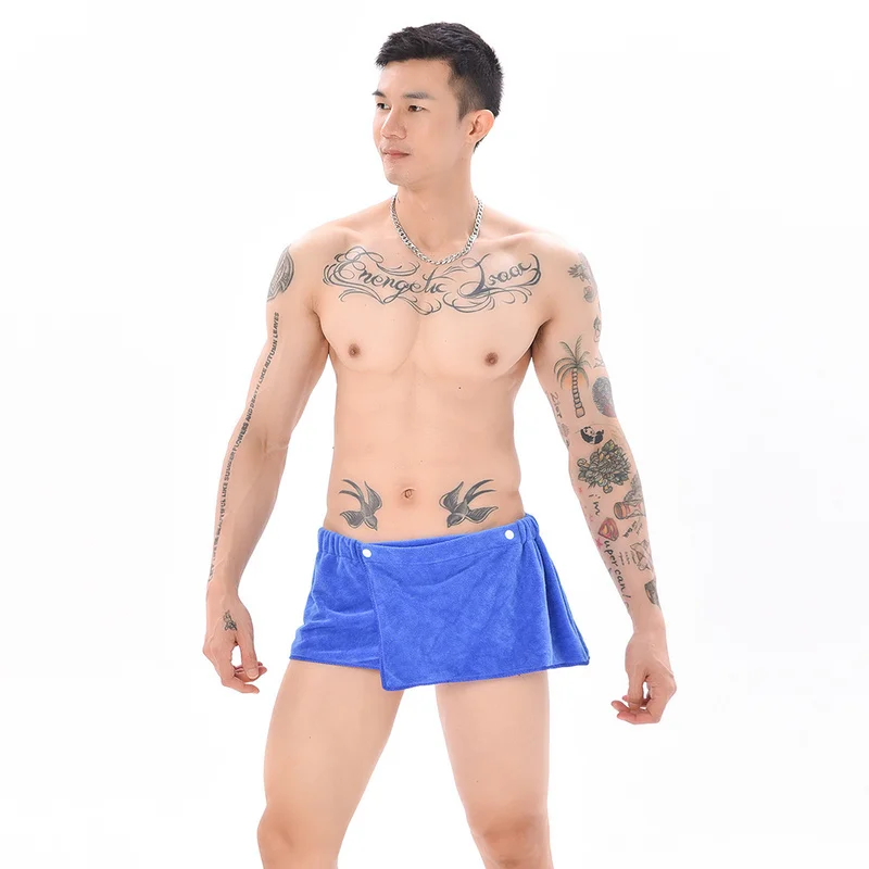 Men Beach Shorts Absorbent Towel Pants Soft Wearable Towel Shorts Bath Towel Short Pants Soft Mircofiber Swimming Beach Towel