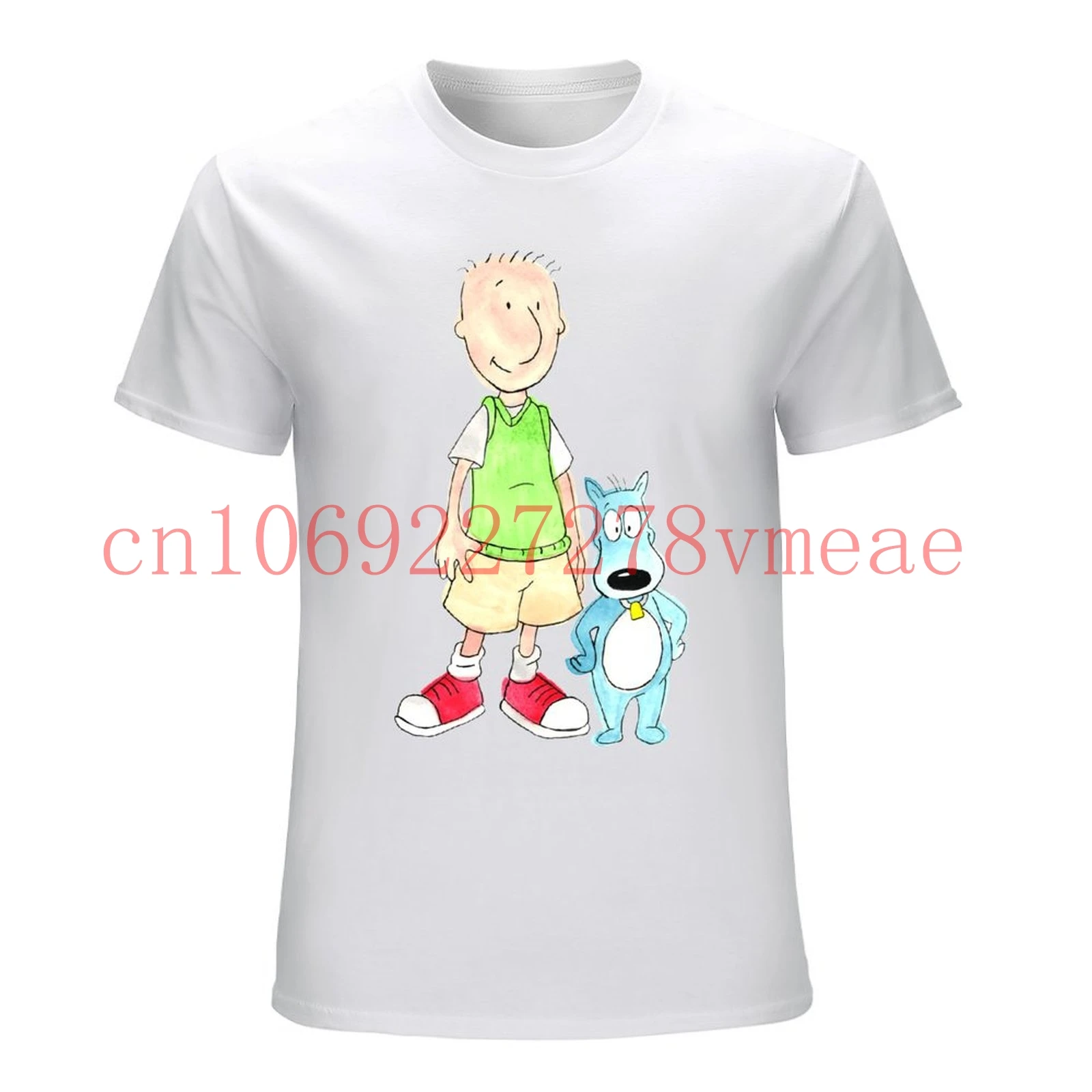 Футболка с принтом Doug and Porkchop по индивидуальному заказу модная крутая мужская и