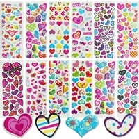 12sheets love heart shape 3d bubble stickers kids diy toys on diary notebook phone laptop school teacher reward children gifts