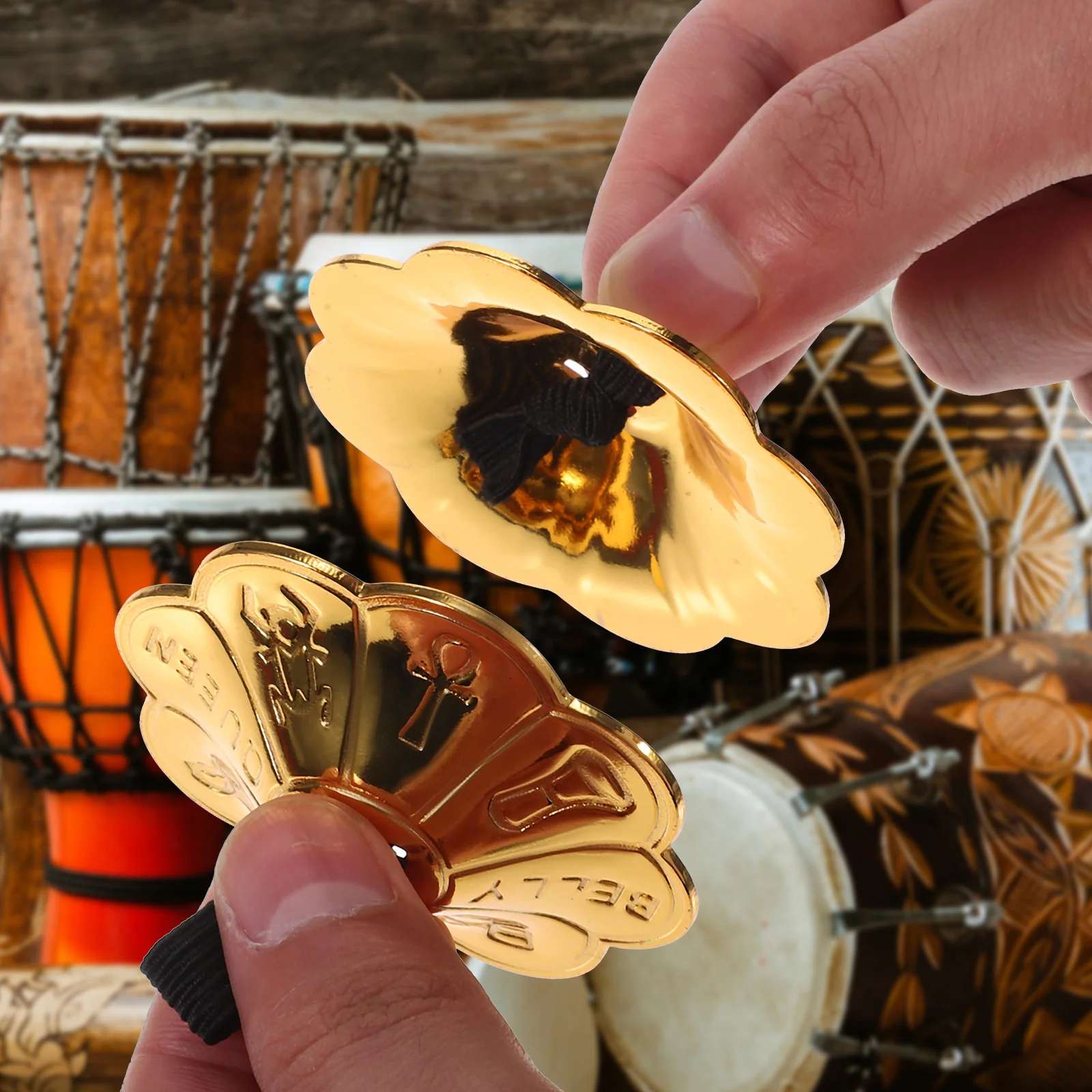 2 пары 1 сливовых медных пальцев танцевальные тарелки ручной костюм музыкальный